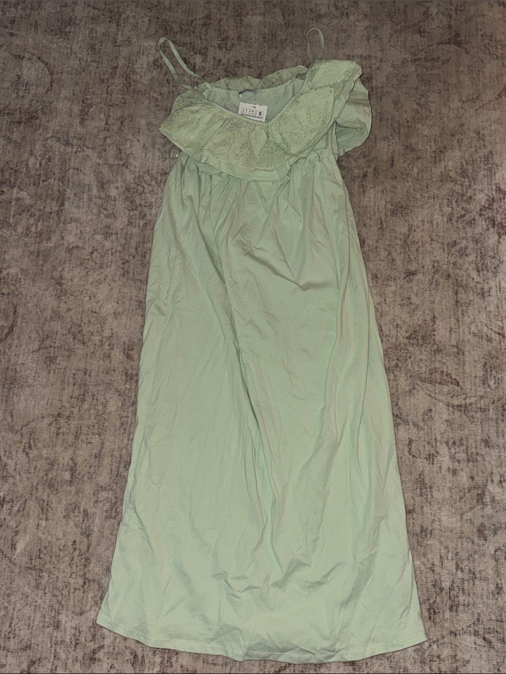 Zara Light Mint Green Spaghetti Strap Maxi Dress